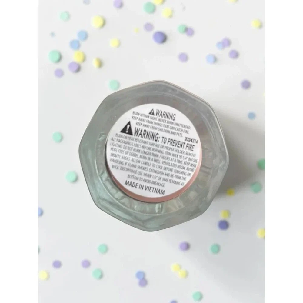 Pink Milkshake Dessert Candle w/ Rainbow Sprinkles – Novelty Glass Candle
